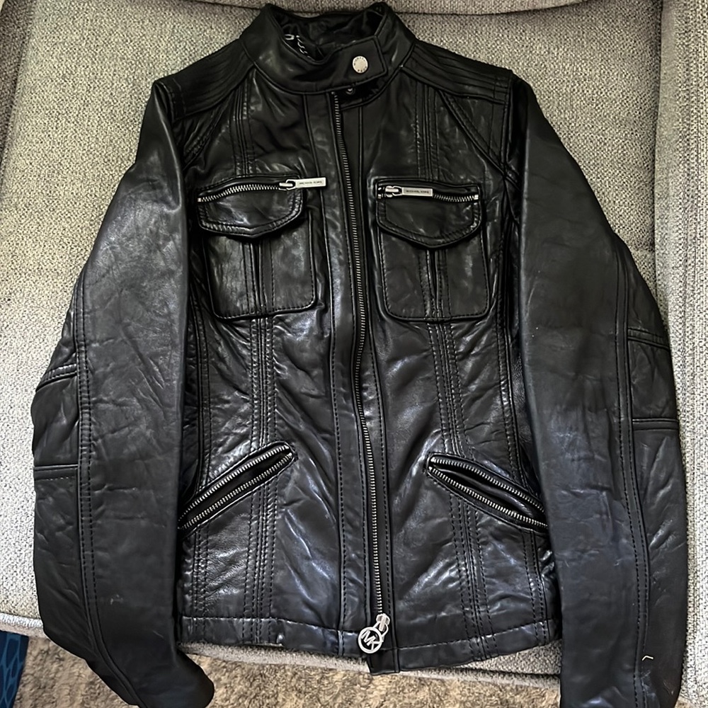 Small Black Michael Kors leather jacket